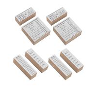 OSOLADY 2 set di timbri per journaling: timbri per calendario giornaliero, settimanale e mensile per la creazione di biglietti, decorazioni, scrapbooking fai da te, liste di cose da fare, lettere