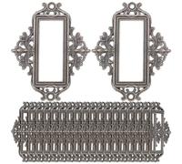 OSOLADY 20 porta etichette in metallo stile retrò - Cornice rettangolare vintage per etichette, schedari, per scaffali, archivi, ufficio, biblioteca, cassetti, armadietti.