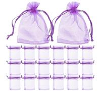 OSOLADY 20 Sacchetti di Lavanda per cassetti e armadi, Sacchetti in Organza Trasparente riutilizzabili con Coulisse per Erbe aromatiche, profumatori per Ambienti, 3,5x2,8 Pollici, Ideali per