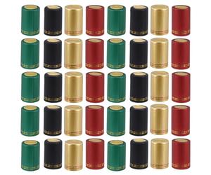 OSOLADY 200 Capsule Termoretraibili per Bottiglie di Vino 33mm Linguetta Staccabile, Cappucci in Plastica Multicolore per Enoteche, Pub e Cantine, Accessori per Imbottigliamento