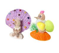 OSOLADY 2pezzi Decorazioni con Conchiglie Zodiacali per Acquari Ornamenti Unici Stile Random per Decorare Ambienti e Creare Atmosfere Costiere