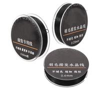 OSOLADY 3 pezzi di filo elastico per tessitura di capelli, filo di estensione ultra sottile da 0,23 mm/0,4 mm/0,8 mm, cordino per lavori creativi che nasconde i nodi, per trecce, creazione di gioielli