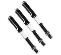 OSOLADY 3 Pezzi Penna Stilografica per Calligrafia con Pennino Flessibile a Pistone, Nera, per Schizzi e Disegno