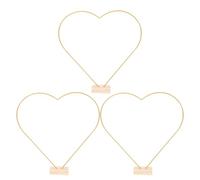 OSOLADY 3 set di centrotavola floreali a cerchio con supporto - Ghirlanda in macramè a forma di cuore per ricevimento di nozze - Supporto da 30 cm per realizzare acchiappasogni