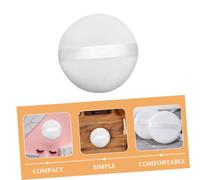 OSOLADY 3pezzi Piumino Per Polvere Per Ragazza Di Spugne Cosmetiche Bianche Applicatore Nastro Per Trucco Viso e Corpo Facile Da Pulire e Portatile