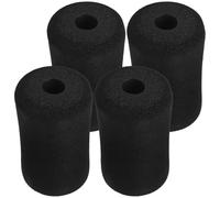 OSOLADY 4 Pezzi Cuscinetti Gommapiuma per Fitness Nero 22mm 75mm | Ab Training Machine Sleeve, Esercizi Addominali, Gym, Facile Montaggio