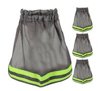 OSOLADY 4 pezzi di visiera riflettente per casco, protezione per il collo in rete per casco da cantiere, accessorio per la protezione solare