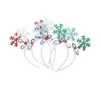 OSOLADY 4 Pezzi Fascia natalizia copricapo natalizio neve natale Cerchi per in neve forniture per feste natale