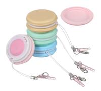 OSOLADY 4 Pezzi Panni Pulizia Schermo Macaron con Cordino Portachiavi Doppia Microfibra e Spugna per Cellulare Tablet e Obiettivi Strumento Compatto Portatile per Colore Colore Casuale