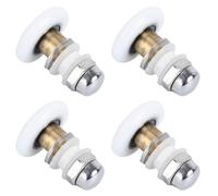 OSOLADY 4 Pezzi Rulli per Porta Doccia in Nylon Acciaio Inossidabile e Rame, Accessori Scorrevoli Stabili e Sicuri per Cabine Doccia e Box Vapore