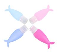 OSOLADY 4pezzi Bottiglie Squeeze Silicone Per Viaggi Contenitori Ricaricabili Per Shampoo e Cosmetici Design Portatile e Pratico Per Liquidità Movimento