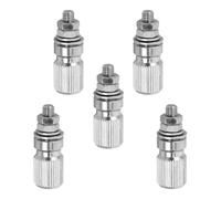 OSOLADY 5 Pezzi Connettori Binding Post Banana M5x33mm in Lega Argento per Apparecchiature Audio Bassa Resistenza di Contatto per Laboratori e Controllo Industriale