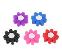 OSOLADY 5 Pezzi Smorzatore per Racchetta da Tennis, Ammortizzatore Antivibrazione in Silicone e PVC, a Forma di Petalo, Minimizza Le Vibrazioni e Aiuta a Prevenire Gomito Colore Casuale