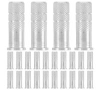 OSOLADY 50 Inserti per frecce in Alluminio da 7,6 mm di Diametro Interno - Basi di Inserto Pesanti e Resistenti per aste di frecce in Fibra di Carbonio, Ricambio Fai da Te per tiro con L'Arco