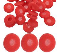 OSOLADY 50 Pezzi Cuscinetti per Auricolari in Spugna 15mm Rossi Sostituzione Copertura Auricolare Morbida Traspirante Compatibile Vari Modelli per Comfort Uditivo Quotidiano