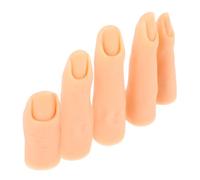 OSOLADY 5Pezzi Dita Silicone per Allenamento Unghie per Nail Art Realistico Silicone per Esposizioni Naturale