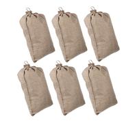 OSOLADY 6 Sacchetti Sacchetti Riutilizzabili Ecologici in Juta Beige Coulisse 20x30cm per Conservazione Cibo e Organizzazione Quotidiana per Semi e Piante