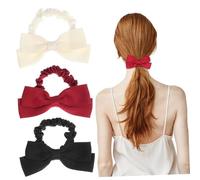 OSOLADY 6pezzi Bow Scrunchies Per Con Fiocco Elastici Regolabili Per Ponytail e Acconciature Di Accessori Femminili Vari Colori Per Stili Versatili e Look Alla Moda