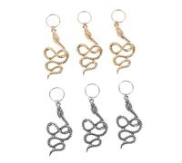 OSOLADY 6pezzi Fermagli Per Forma Di Serpente Accessori Per Dreadlock e Treccine Per Donne Clip Decorativa Stile Etno Per Eventi e Feste
