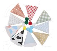 OSOLADY 9 cappellini di carta per compleanno per bambini - Cappellino di carta con elastico per bambini - Per feste a tema, photo booth - Copricapo per la il ritorno a scuola