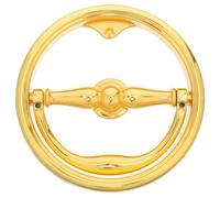 OSOLADY Battente ad anello per porta scorrevole - Battente rotondo - Ferramenta resistente per porte d'ingresso esterne - Maniglia decorativa per cancello in legno e metallo