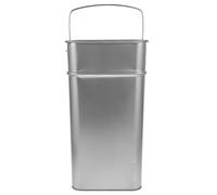 OSOLADY Bidone Spazzatura in Ferro Zincato con Manico Secchio Metallo Resistente per Esterni per Giardino Cortile e Uso Multifunzionale