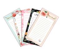 OSOLADY Blocco Note Magnetico 5 Pezzi in Carta Design Floreale, Portatile e Adatto per Frigorifero e Lavagna Magnetica, per Appunti e Liste della Spesa Stili multipli