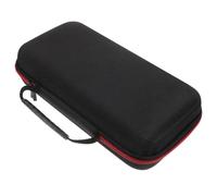 OSOLADY Borsa per Microfono Eva Nera, Custodia Zip Compatta | Pu e Tessuto, Capienza Ampia, Leggera, Facile da Portare, Organizer per Accessori Karaoke