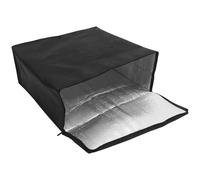 OSOLADY Borsa Termica per la Consegna della Pizza, Borsa Isolante per Pizza, Non Tessuto Nero, Tracolla, Design Pieghevole, Capienza Grande per Trasporto Cibo