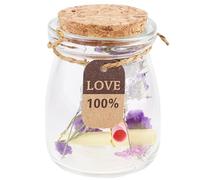 OSOLADY Bottiglia Vetro con Tappo Sughero e Spazio per Carta Stellata e Candy Vaso Regalo per Feste e Decorazione con Funzione Porta Fiori Secchi