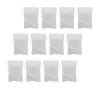 OSOLADY Bustine di Tisana in Nylon Coulisse, Filtri per Tè Usa e Getta 6x8 Cm, Confezione da 100 Pezzi, per Foglie di Tè Sfuse e Infusi, Pratiche per Viaggio e Casa