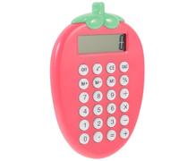 OSOLADY Calcolatrice Solare Tascabile Piccola a Forma di Fragola Elettronica Portatile per Studenti e Ufficio Calcolatrice Colorata Decorativa Facile da Trasportare