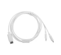 OSOLADY Cavo di ricambio per apparecchi acustici con connettore USB C - Cavo audio professionale - ricevitore audio a 2 pin - Trasmissione stabile e leggero, bianco