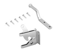 OSOLADY Chiavistello Asta in Cancello e Acciaio Autoblockante al Carbonio Resistente alla Ruggine Scorrevole, Kit Completo in Legno Privacy per Steccato Recinzione