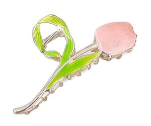 OSOLADY Clip e Difficile da Rompere in Lega Resistente Fiore Tulipano per Chioma Donna di Design Semplice, per Lavorare e