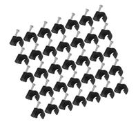 OSOLADY Clip per Cavi Chiodo in Acciaio Nero, Fermacavi da Muro 6mm, Set da 400 Pezzi per Fissaggio Cavi Elettrici e Altoparlanti, Supporto Resistente per Casa e Ufficio, Organizzazione