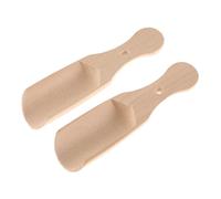 OSOLADY Cucchiai in Legno 2 Pezzi per Bagno e Cucina, Piccoli Cucchiaini Resistenti per Spezie e Noci, per Ristorante e Uso Quotidiano