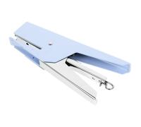 OSOLADY Cucitrice da Scrivania in Metallo 10# Colore Azzurro Spillatrice Manuale Riutilizzabile per Ufficio, Scuola e Casa Guida Interna Anti Inceppamento