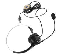 OSOLADY Cuffie USB con Microfono per Computer Singolo Orecchio, Auricolare Antirumore Plug And Play per Call Center e Gaming, Compatibile Pc, Colore Nero, Uso Professionale e Multimediale