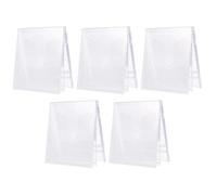 OSOLADY Custodia Doppia per CD Confezione da 5 Pezzi in Plastica Trasparente Compatibile Dvd per Uso Domestico e Ufficio