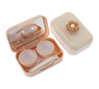 OSOLADY Custodia per Lenti a Contatto Portatile in PP Protegge Dalla Polvere 2 Set con Strumenti, Box per Lenti da Viaggio da Borsa e Zaino, per Donne