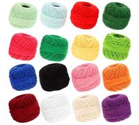 OSOLADY Filo da Ricamo Cotone 16 Pezzi 45m Kit per Cucito Fai da Te Multicolore per Ricamo a Mano e Decorazioni Casa Adatto a Quilting e Hobby Creativi Colore Casuale