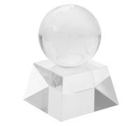 OSOLADY Globo trasparente con supporto - Sfera mappa piccola da 7 cm per decorazione scrivania - Sfera mappa del mondo trasparente da tavolo - Fermacarte in cristallo a forma di Terra, bomboniera per