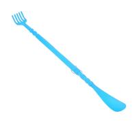 OSOLADY Grattaschiena Multifunzione Portatile 2 in 1 Calzascarpe in Plastica Blu, Massaggiatore la Schiena e Sollevatore Scarpe Comodo, Accessorio per Massaggi e Facilitazione Calzata