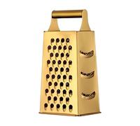 OSOLADY Grattugia Multifunzione in Acciaio Inox Oro 11.3X8.5X23.9 CM per Pomodoro e Uova Utensile per Verdure e Formaggi