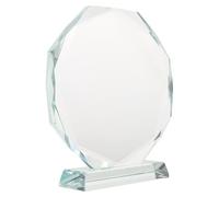 OSOLADY in Cristallo Vuoto per riconoscimento, Targa Premio Ottagonale in Vetro Trasparente, ricordo Personalizzato per Il conseguimento della Laurea, Incisione Laser, Fai da Te 140 mm