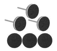 OSOLADY Kit di 3 Punte per Trapano per Unghie a Disco, Dischi di Carta Abrasiva E Punte per Trapano per Unghie in Metallo, Lima di Ricambio per Piedi da 20 Mm per Manicure da Salone