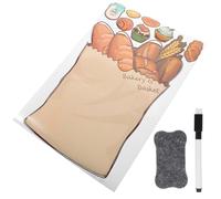 OSOLADY Lavagna Magnetica per Frigorifero Promemoria Programmato, Lavagnetta Cancellabile Bianca per Cucina Pennarello e Cancellino, Bacheca Adesiva per Pianificazione Famiglia e Lista