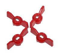 OSOLADY Maniglie Farfalla per Valvole a Sfera 4 Pezzi in Lega di Alluminio Rosso per Rubinetto Esterno Design Migliorato per Facile Installazione e Controllo Ottimale in Sistemi Domestici