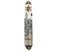 OSOLADY Mezuzah in Metallo Pergamena Religiosa per Porta Casa Resistente a Pioggia e Sole Design Vintage Unico Decorazione per Ingresso Ebraica